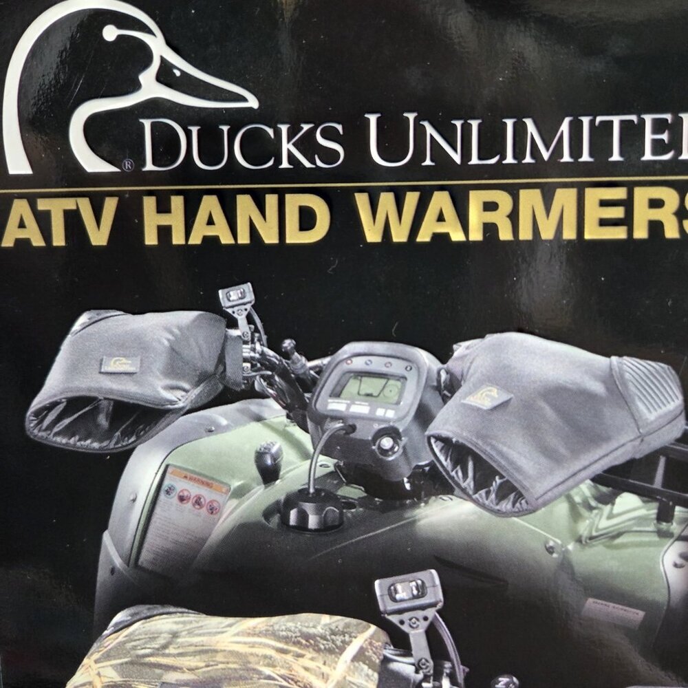 NEW Ducks Unlimited ATV Water Resistant Hand Warmer Black Wind Proof‎